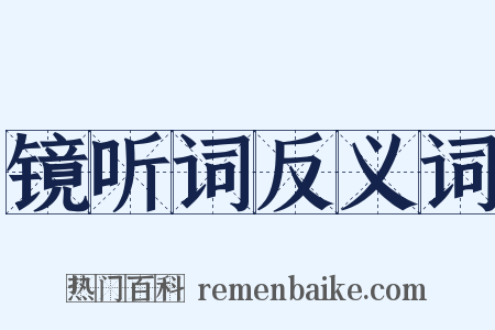 镜听词反义词是什么意思的图片